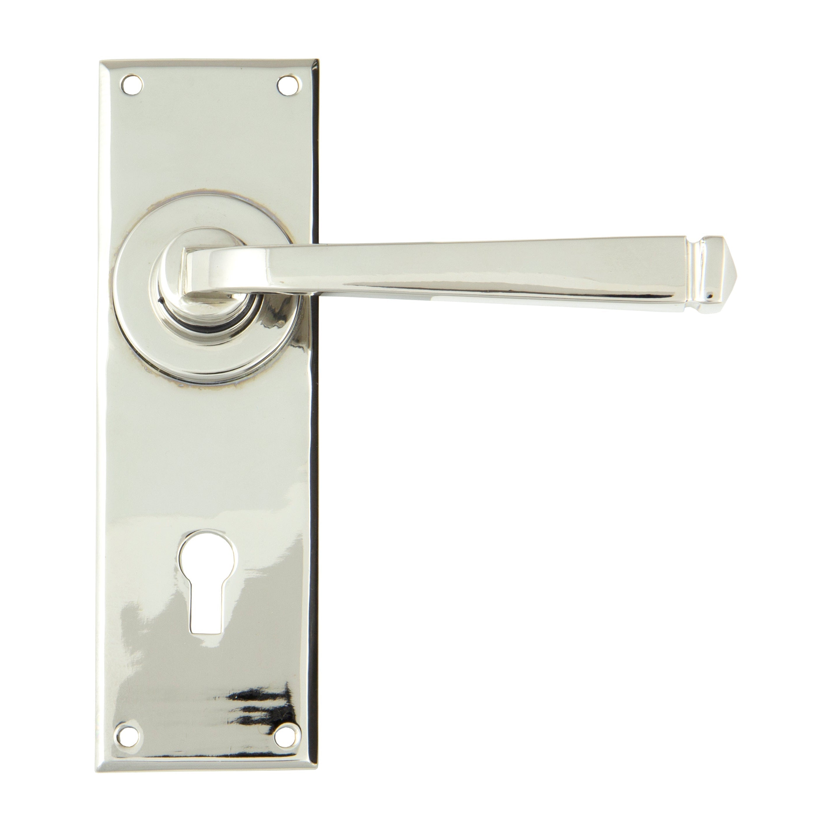 Polished Nickel Avon Lever Lock Set | From The Anvil-Lever Lock-Yester Home