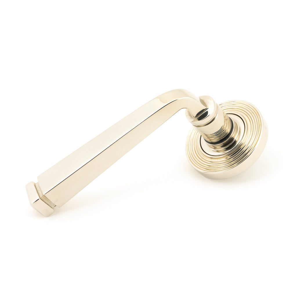 Polished Nickel Avon Round Lever on Rose Set (Beehive) | From The Anvil-Concealed-Yester Home