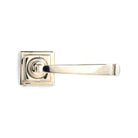 Polished Nickel Avon Round Lever on Rose Set (Square) | From The Anvil - Concealed - From The Anvil - Yester Home