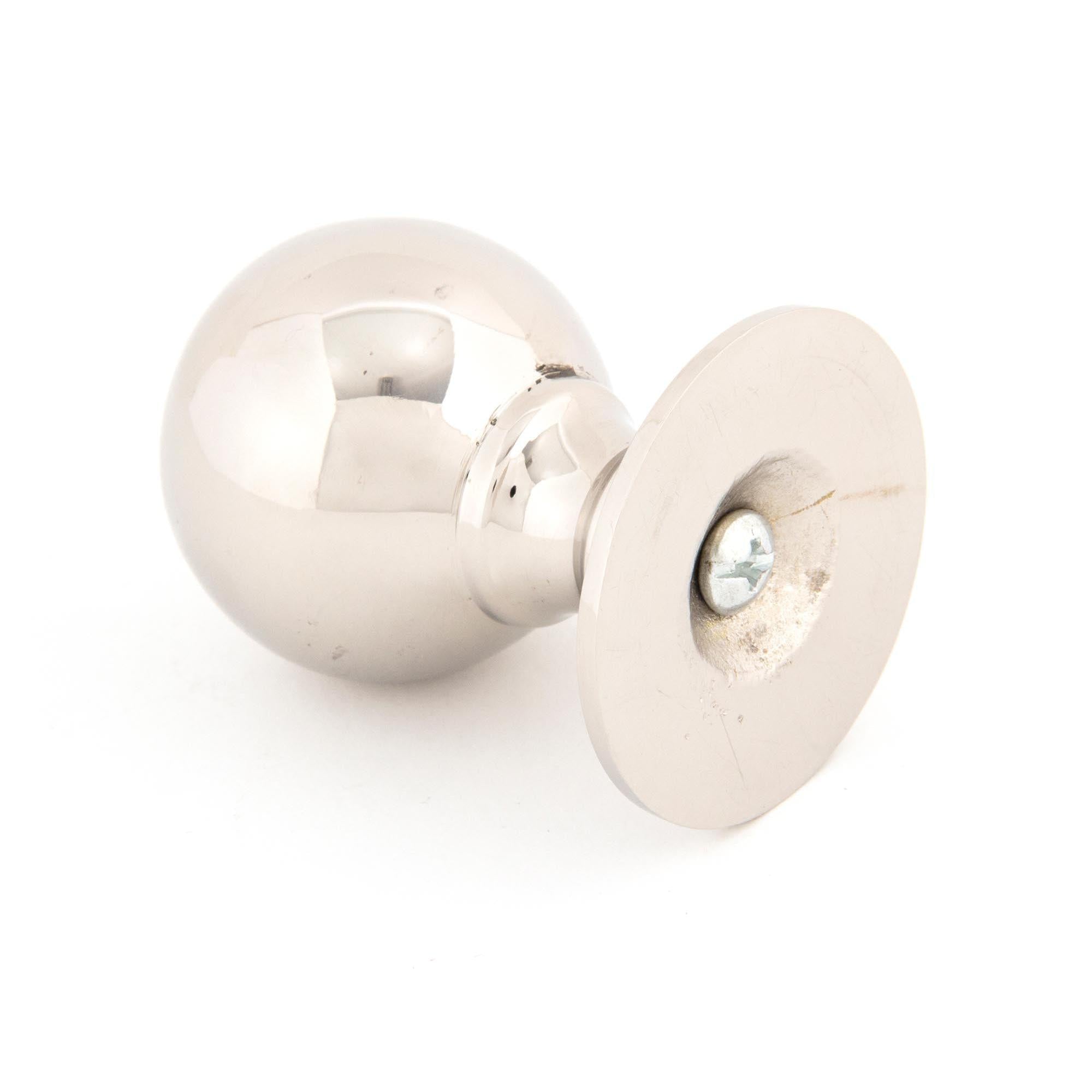 Polished Nickel Ball Cabinet Knob 39mm | From The Anvil - Cabinet Knobs - From The Anvil - Yester Home