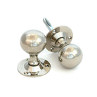 Polished Nickel Ball Mortice Knob Set | From The Anvil - Mortice Knobs - From The Anvil - Yester Home