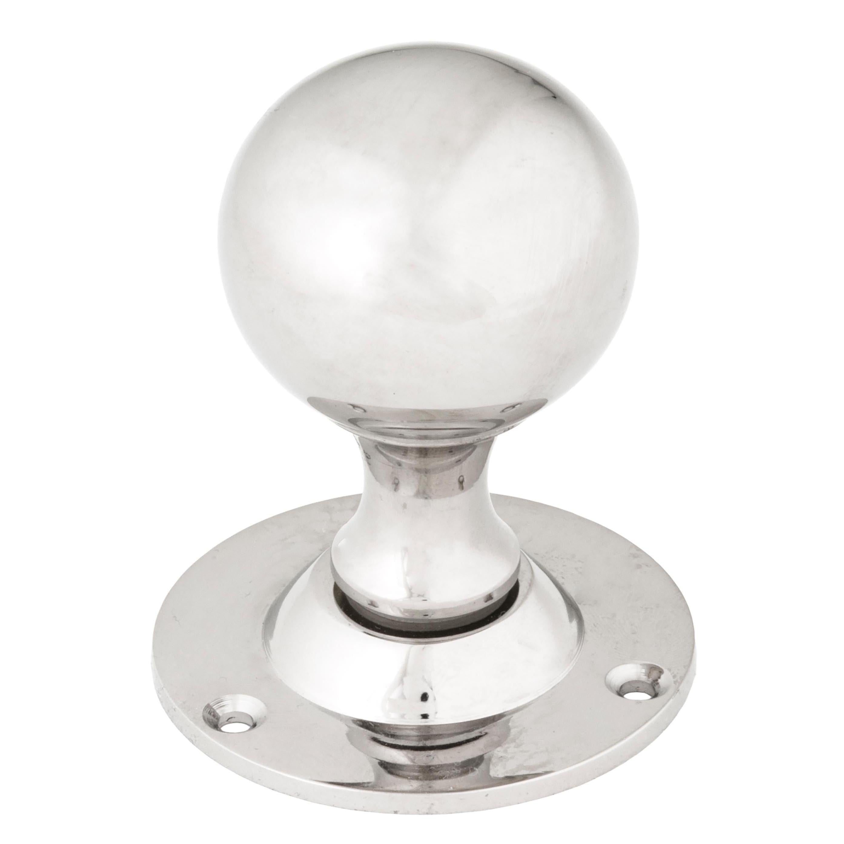 Polished Nickel Ball Mortice Knob Set | From The Anvil - Mortice Knobs - From The Anvil - Yester Home