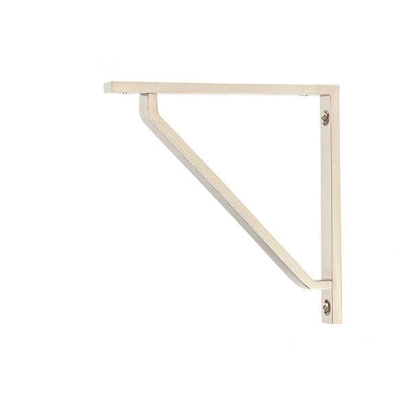 Polished Nickel Barton Shelf Bracket (150mm x 150mm) | From The Anvil-Shelf Brackets-Yester Home