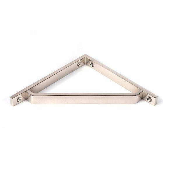 Polished Nickel Barton Shelf Bracket (150mm x 150mm) | From The Anvil-Shelf Brackets-Yester Home
