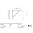 Polished Nickel Barton Shelf Bracket (150mm x 150mm) | From The Anvil - Shelf Brackets - From The Anvil - Yester Home