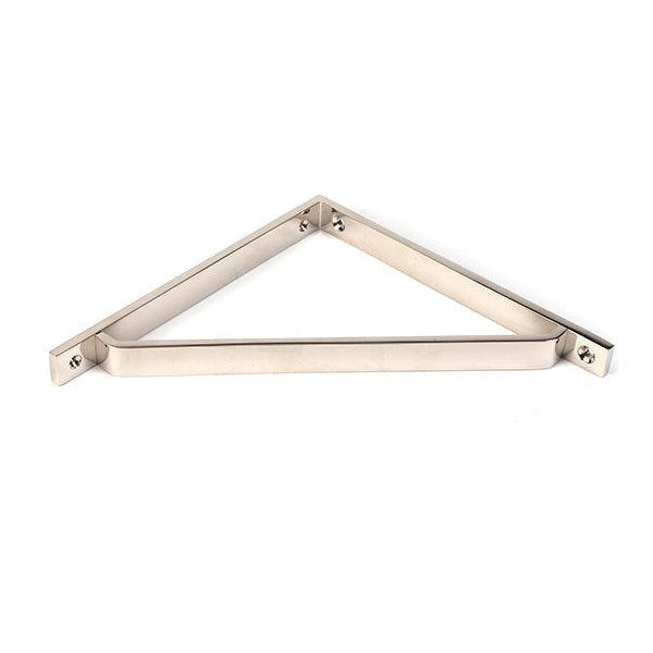 Polished Nickel Barton Shelf Bracket (200mm x 200mm) | From The Anvil-Shelf Brackets-Yester Home