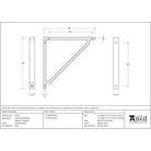 Polished Nickel Barton Shelf Bracket (200mm x 200mm) | From The Anvil - Shelf Brackets - From The Anvil - Yester Home