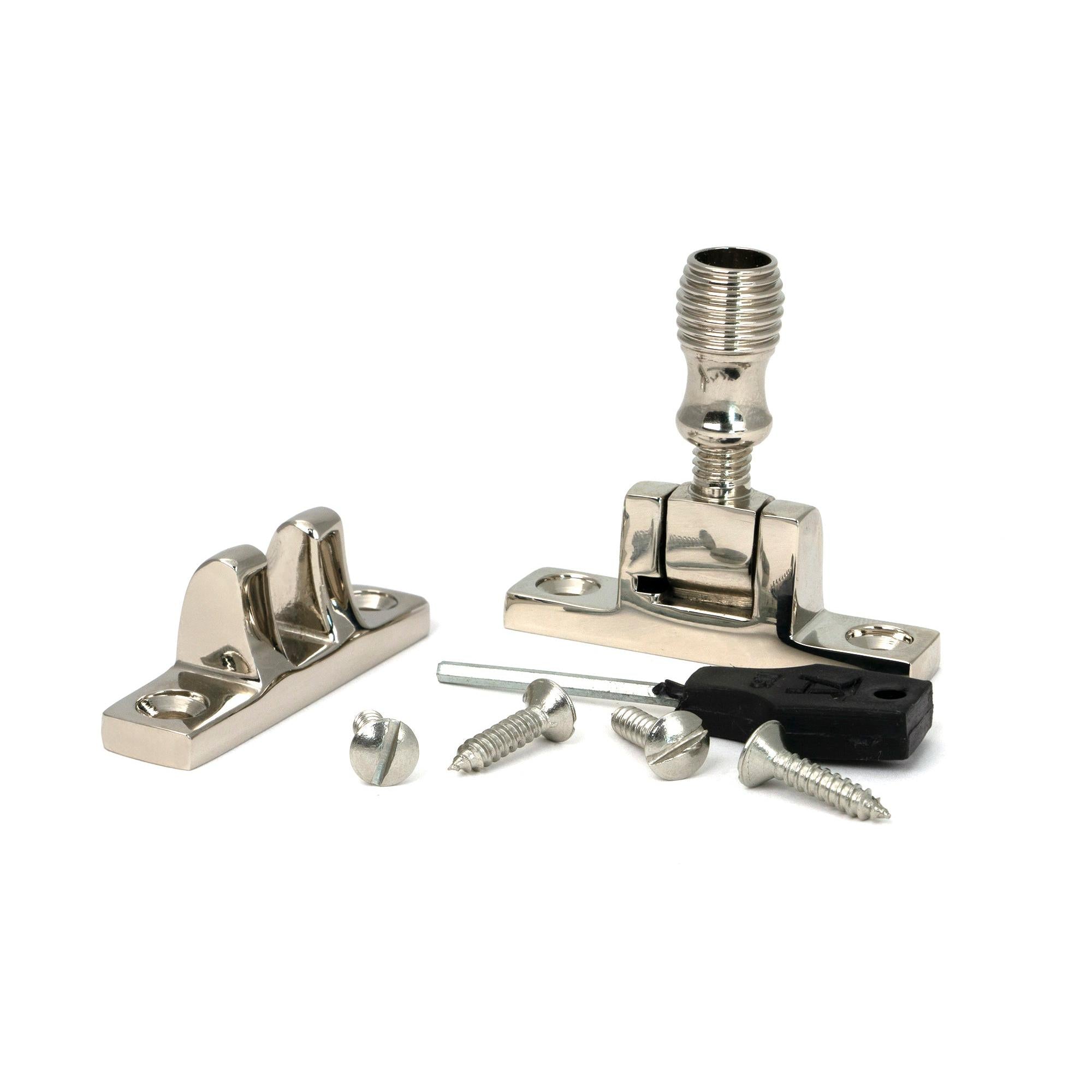 Polished Nickel Beehive Brighton Fastener - Narrow (Square) | From The Anvil - Brighton Fasteners - From The Anvil - Yester Home