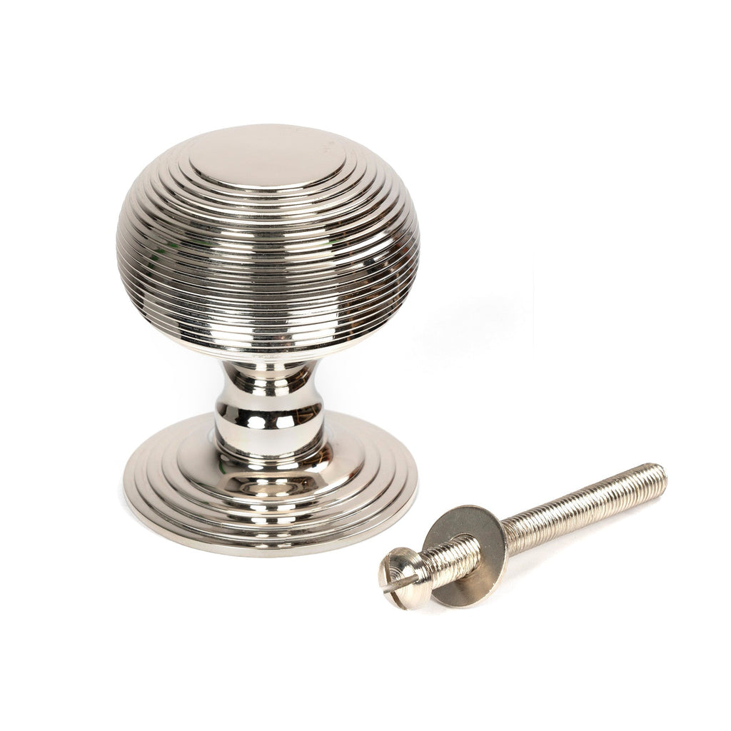 Polished Nickel Beehive Centre Door Knob | From The Anvil-Centre Door Knobs-Yester Home