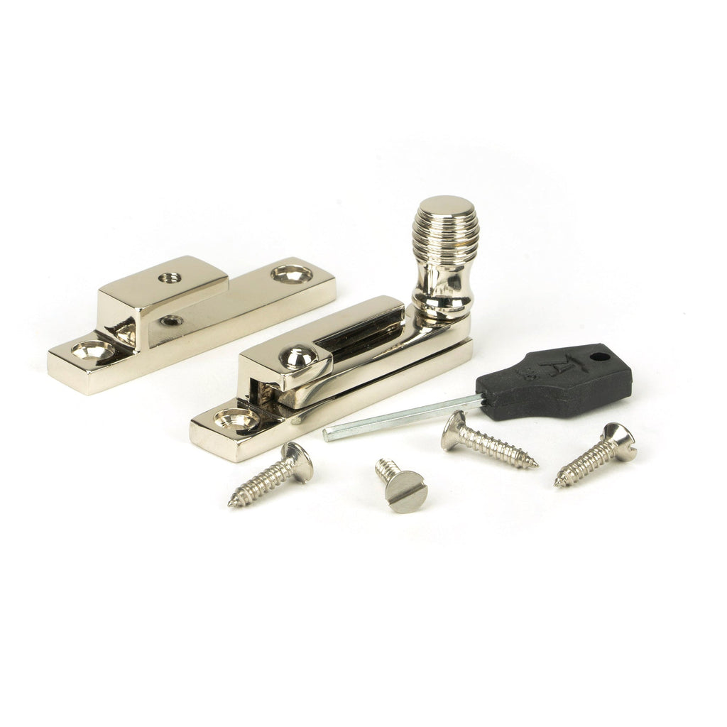 Polished Nickel Beehive Quadrant Fastener - Narrow | From The Anvil-Quadrant Fasteners-Yester Home