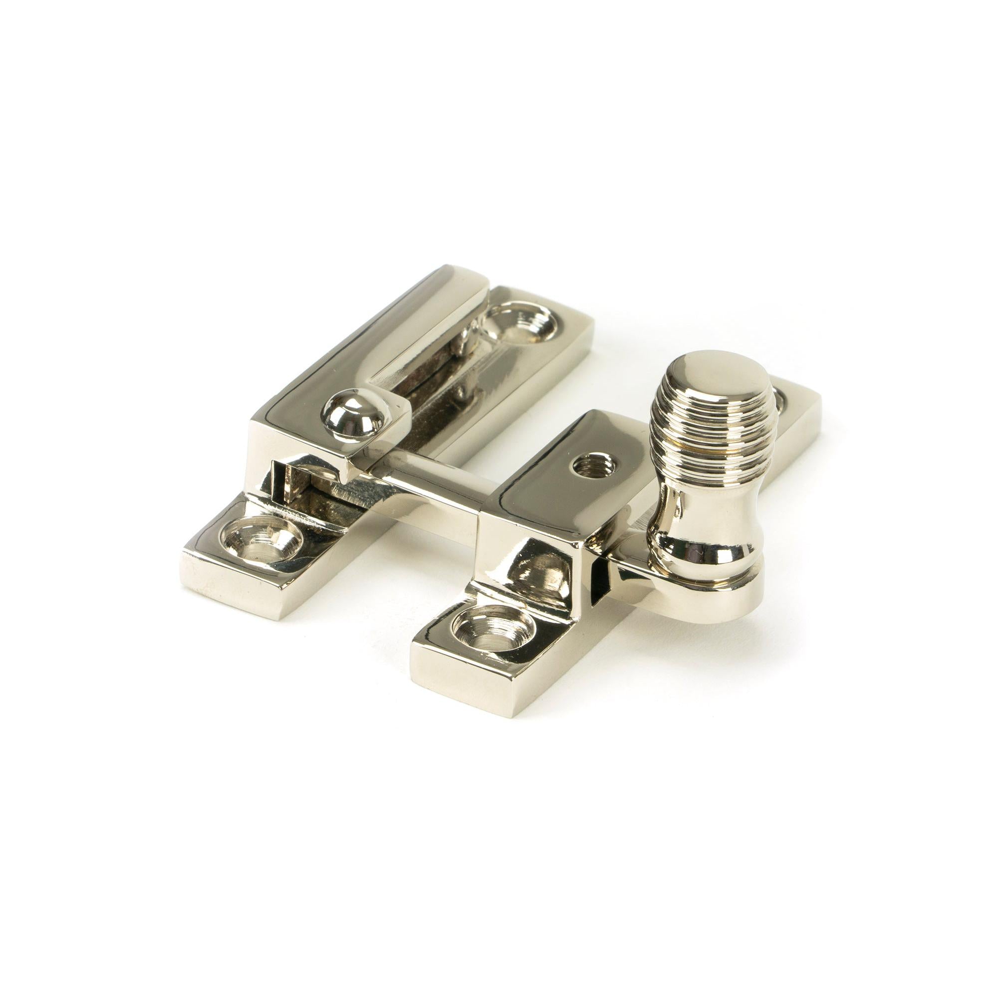 Polished Nickel Beehive Quadrant Fastener - Narrow | From The Anvil - Quadrant Fasteners - From The Anvil - Yester Home