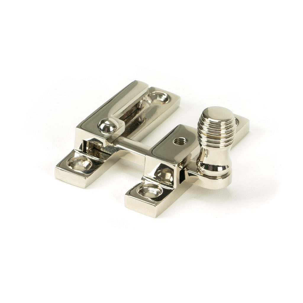 Polished Nickel Beehive Quadrant Fastener - Narrow | From The Anvil-Quadrant Fasteners-Yester Home