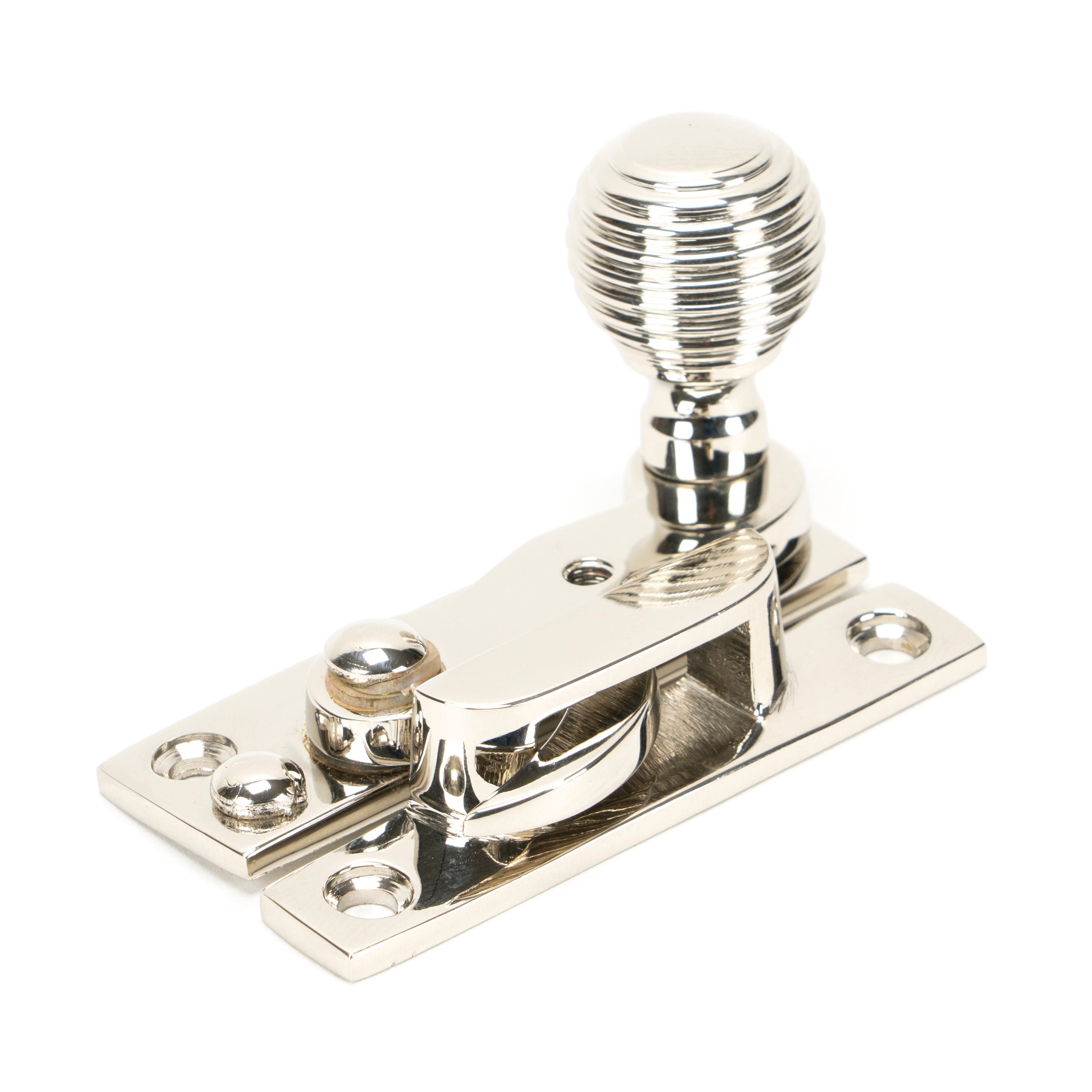 Polished Nickel Beehive Sash Hook Fastener | From The Anvil-Sash Hook Fasteners-Yester Home