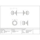 Polished Nickel Brockworth Mortice Knob Set | From The Anvil - Mortice Knobs - From The Anvil - Yester Home