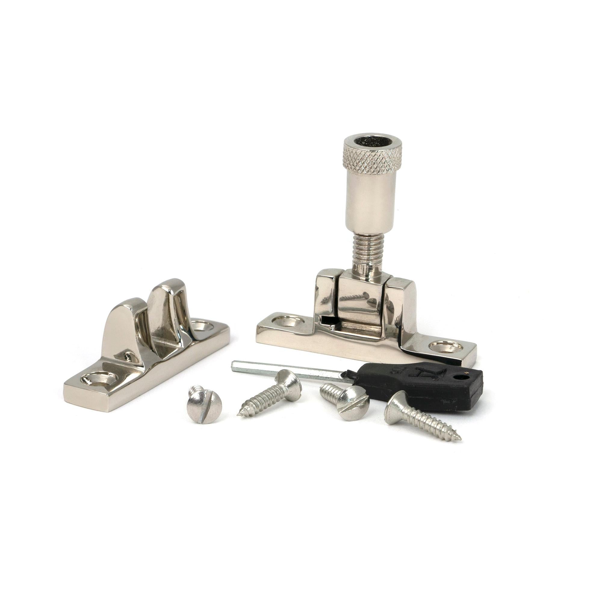 Polished Nickel Brompton Brighton Fastener - Narrow (Square) | From The Anvil - Brighton Fasteners - From The Anvil - Yester Home