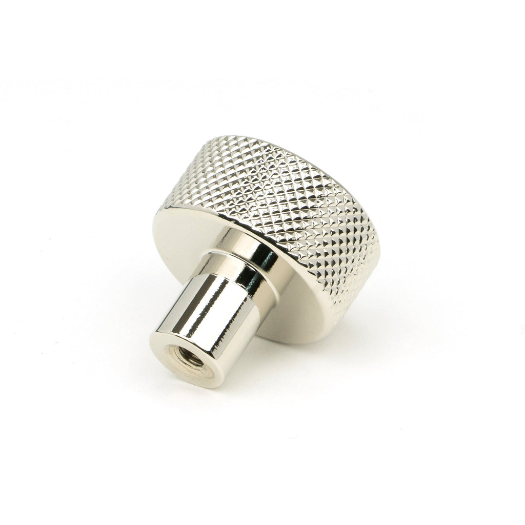 Polished Nickel Brompton Cabinet Knob - 25mm (No rose) | From The Anvil-Cabinet Knobs-Yester Home