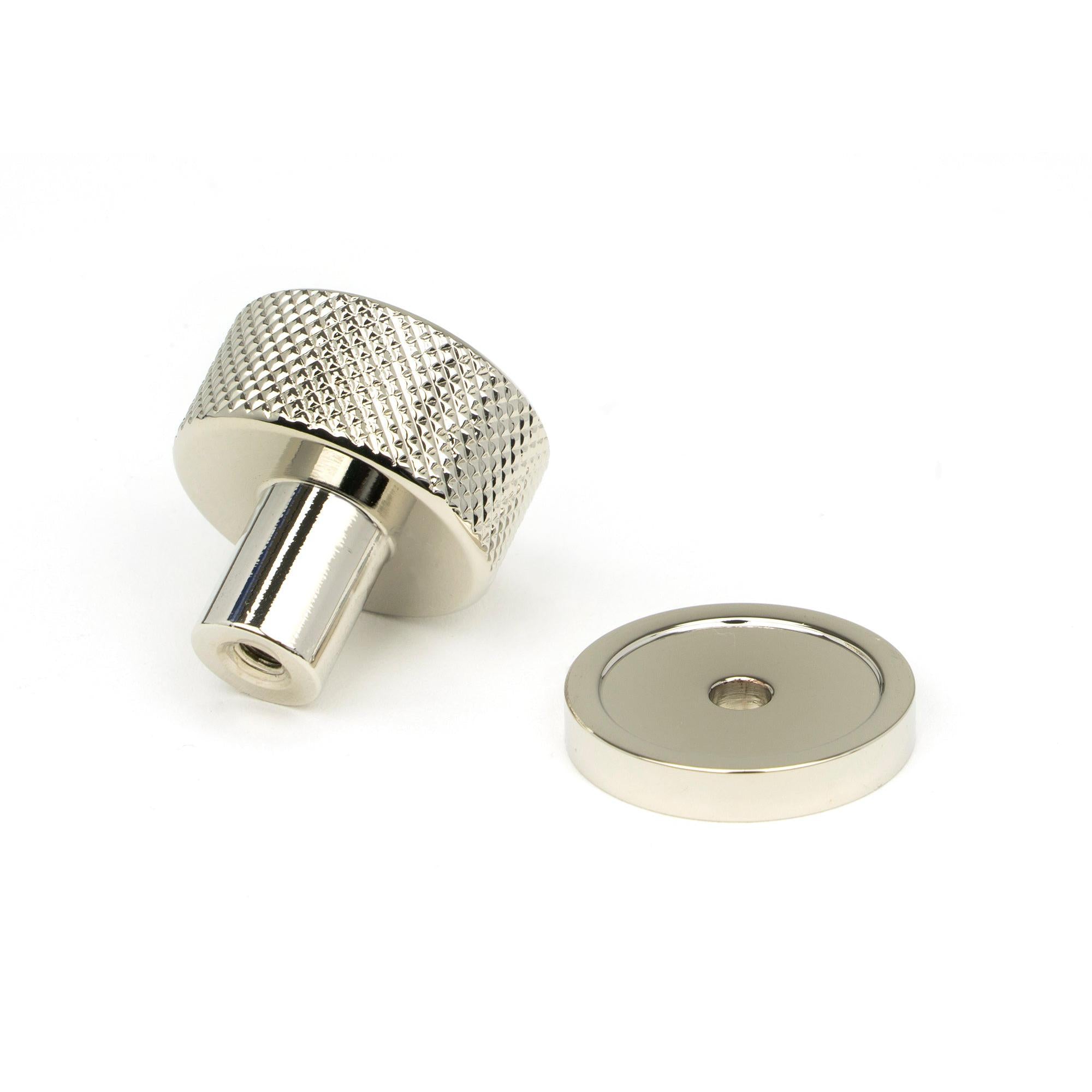 Polished Nickel Brompton Cabinet Knob - 25mm (Plain) | From The Anvil - Cabinet Knobs - From The Anvil - Yester Home