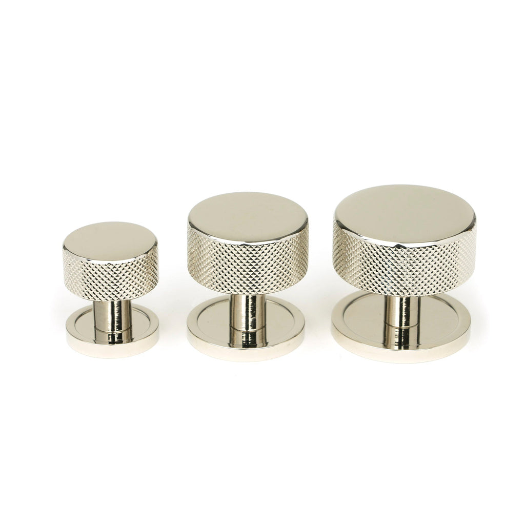 Polished Nickel Brompton Cabinet Knob - 25mm (Plain) | From The Anvil-Cabinet Knobs-Yester Home