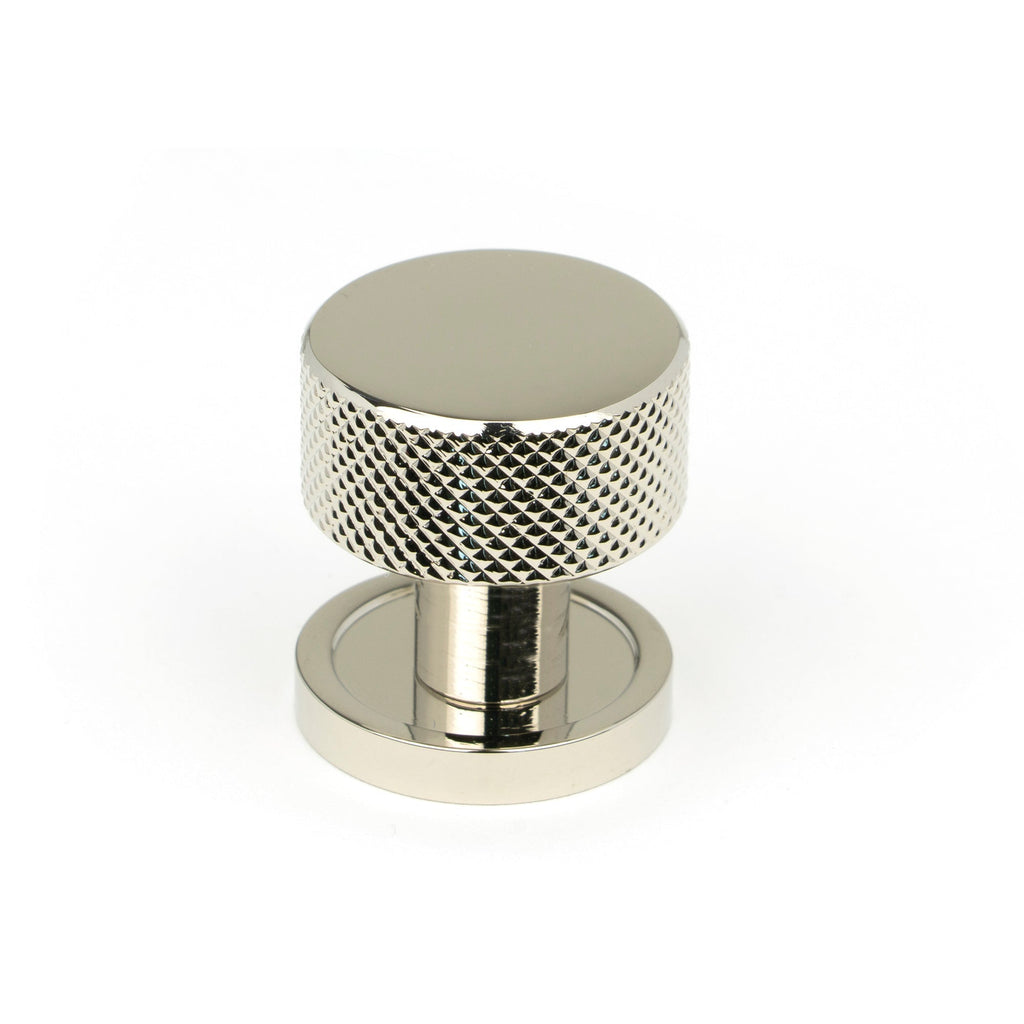 Polished Nickel Brompton Cabinet Knob - 25mm (Plain) | From The Anvil-Cabinet Knobs-Yester Home