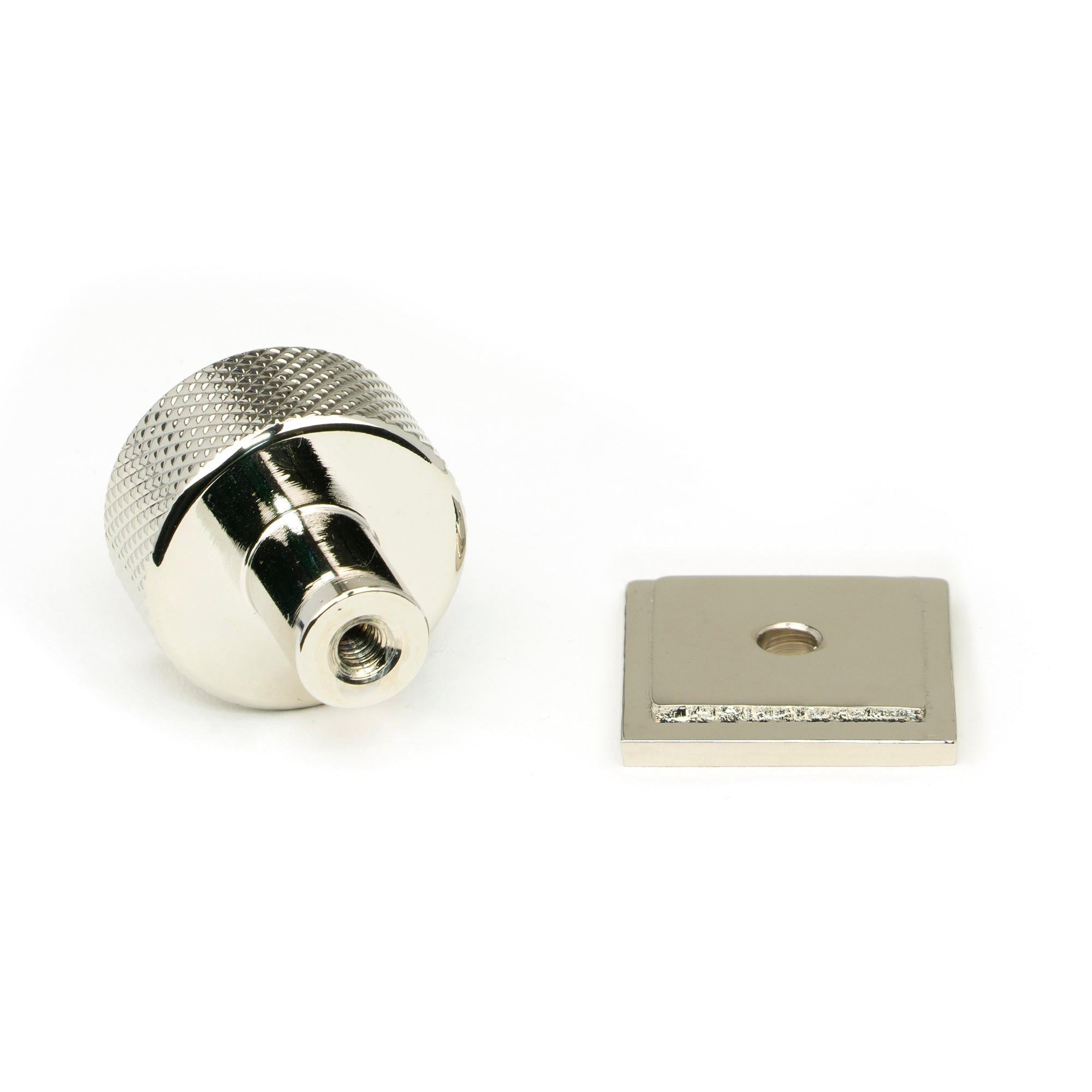 Polished Nickel Brompton Cabinet Knob - 25mm (Square) | From The Anvil - Cabinet Knobs - From The Anvil - Yester Home