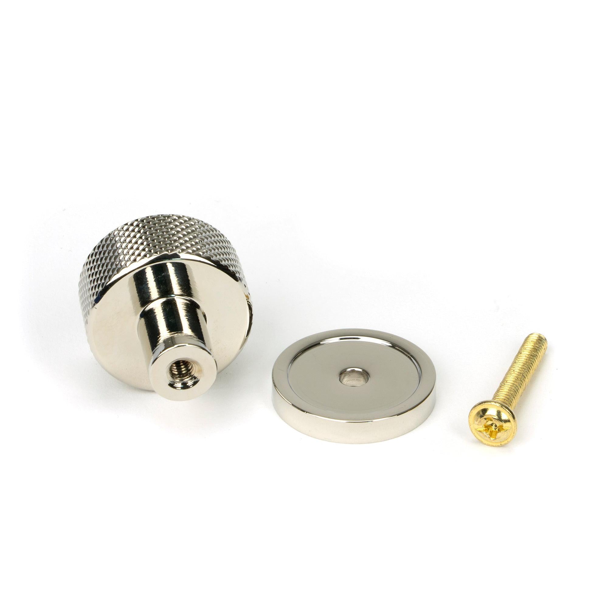 Polished Nickel Brompton Cabinet Knob - 32mm (Plain) | From The Anvil - Cabinet Knobs - From The Anvil - Yester Home