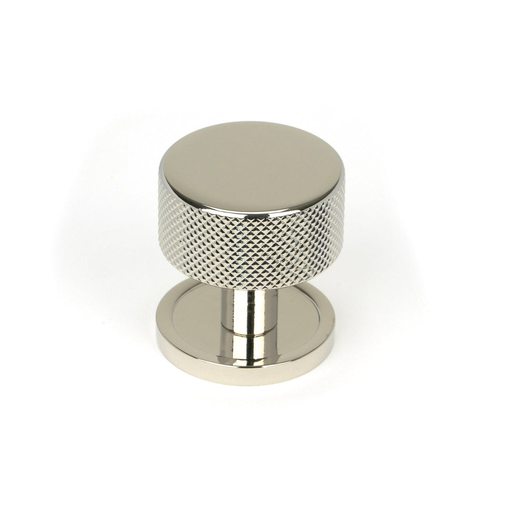 Polished Nickel Brompton Cabinet Knob - 32mm (Plain) | From The Anvil-Cabinet Knobs-Yester Home
