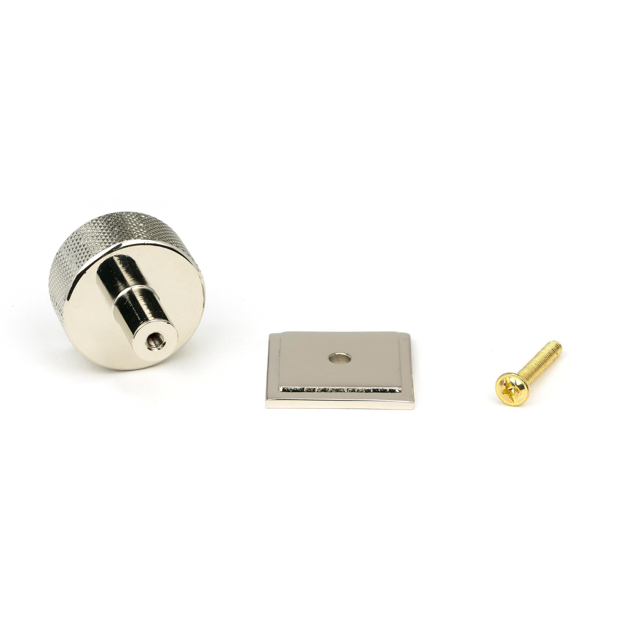Polished Nickel Brompton Cabinet Knob - 32mm (Square) | From The Anvil - Cabinet Knobs - From The Anvil - Yester Home