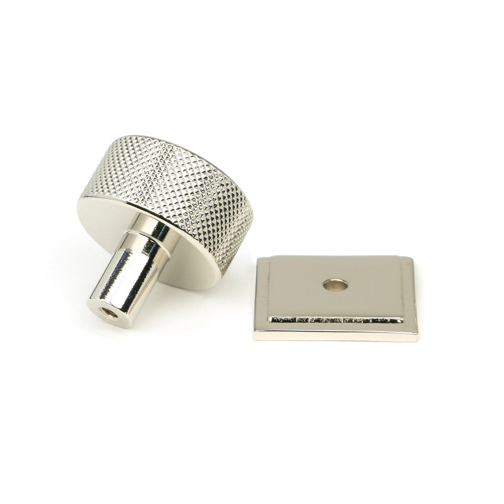 Polished Nickel Brompton Cabinet Knob - 32mm (Square) | From The Anvil-Cabinet Knobs-Yester Home
