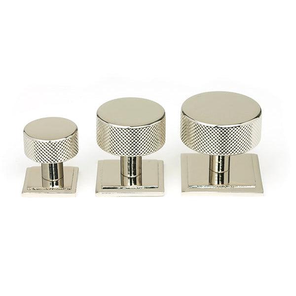 Polished Nickel Brompton Cabinet Knob - 32mm (Square) | From The Anvil