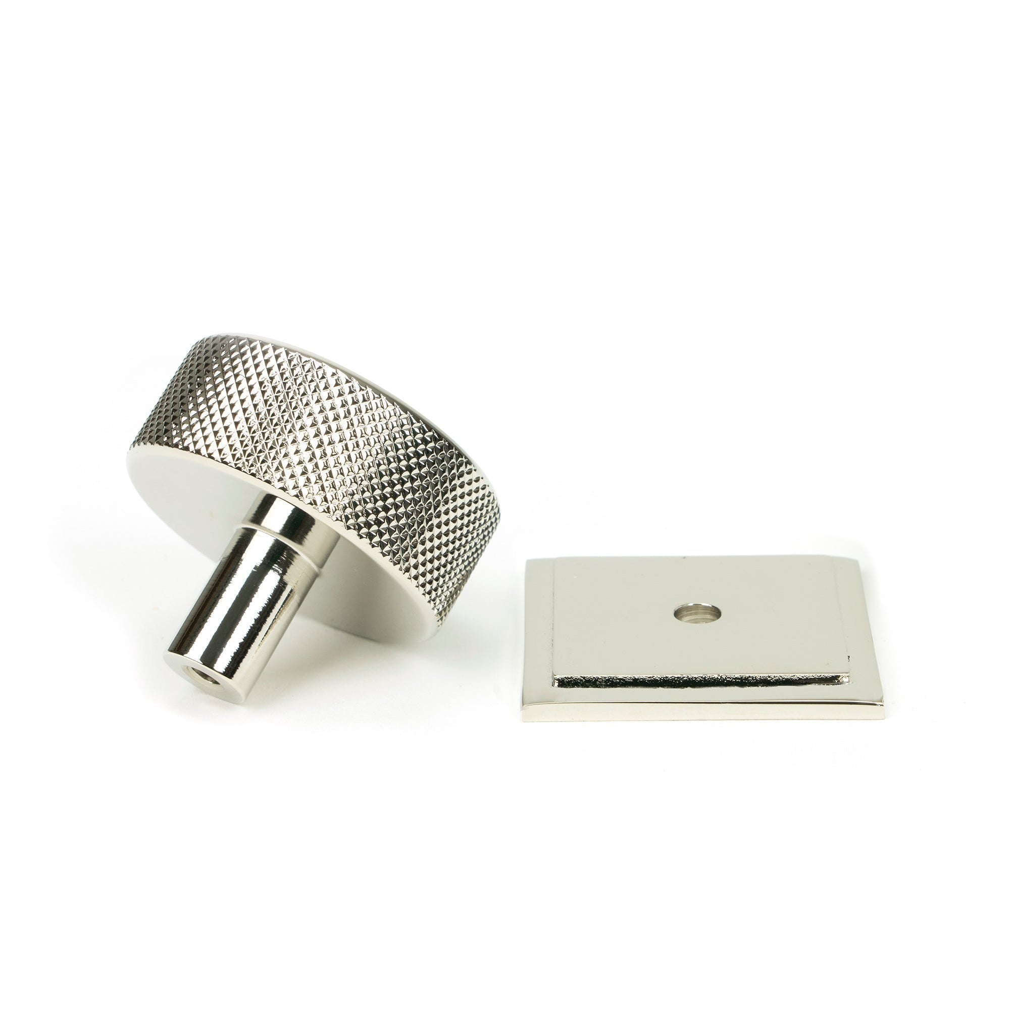 Polished Nickel Brompton Cabinet Knob - 38mm (Square) | From The Anvil-Cabinet Knobs-Yester Home