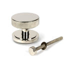 Polished Nickel Brompton Centre Door Knob (Art Deco) | From The Anvil-Centre Door Knobs-Yester Home