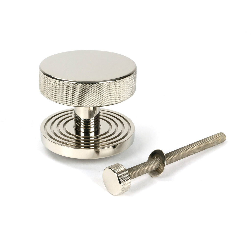 Polished Nickel Brompton Centre Door Knob (Beehive) | From The Anvil