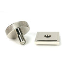 Polished Nickel Brompton Centre Door Knob (Square) | From The Anvil-Centre Door Knobs-Yester Home