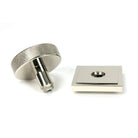 Polished Nickel Brompton Centre Door Knob (Square) | From The Anvil - Centre Door Knobs - From The Anvil - Yester Home