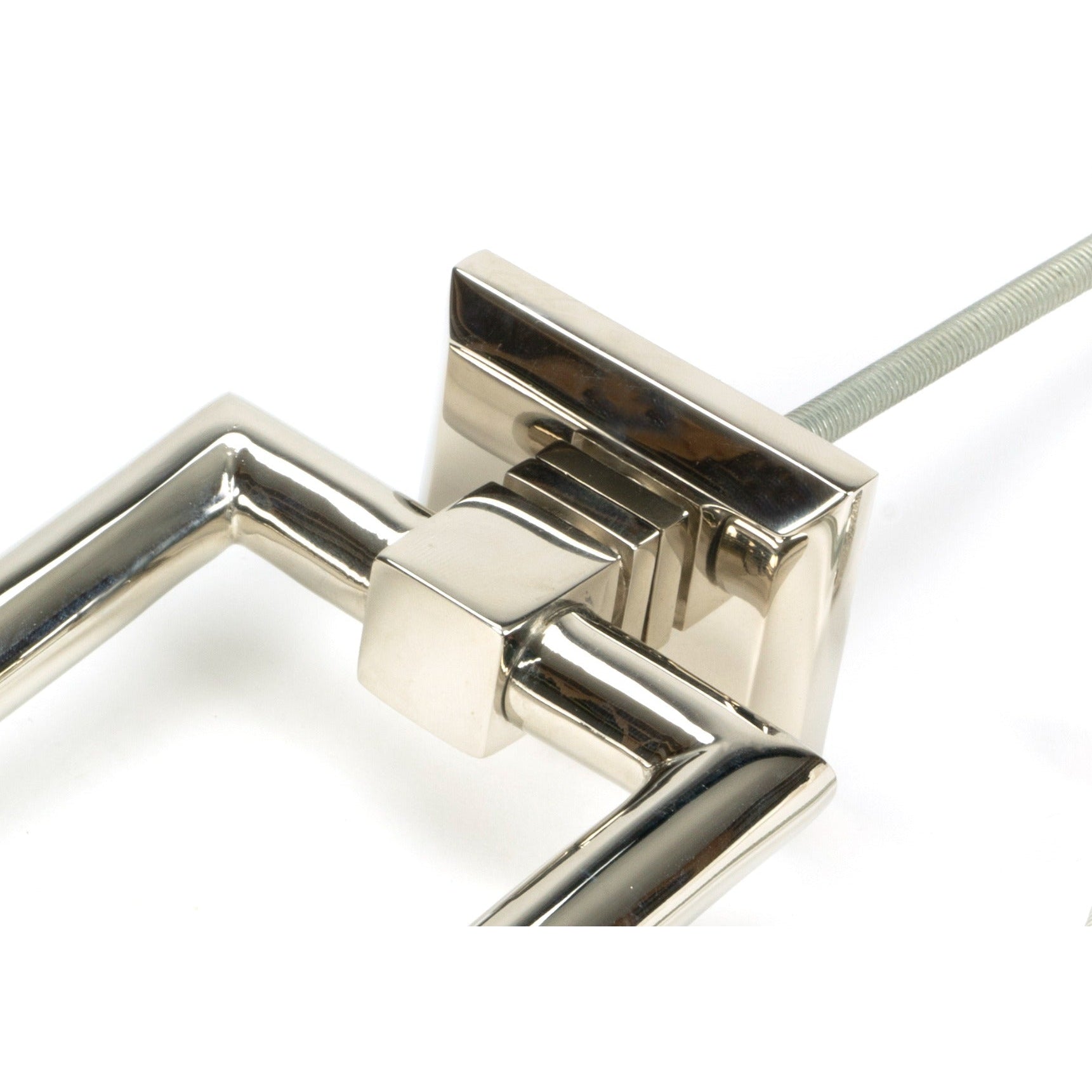 Polished Nickel Brompton Door Knocker | From The Anvil-Bolt-Through Door Knockers-Yester Home