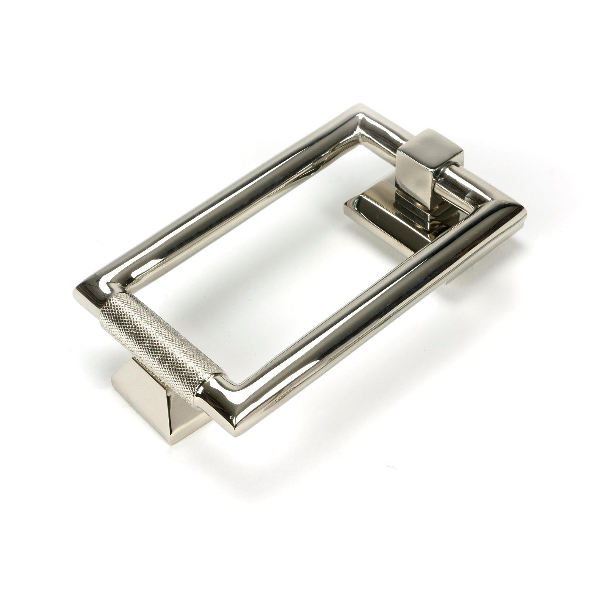 Polished Nickel Brompton Door Knocker | From The Anvil - Bolt-Through Door Knockers - From The Anvil - Yester Home