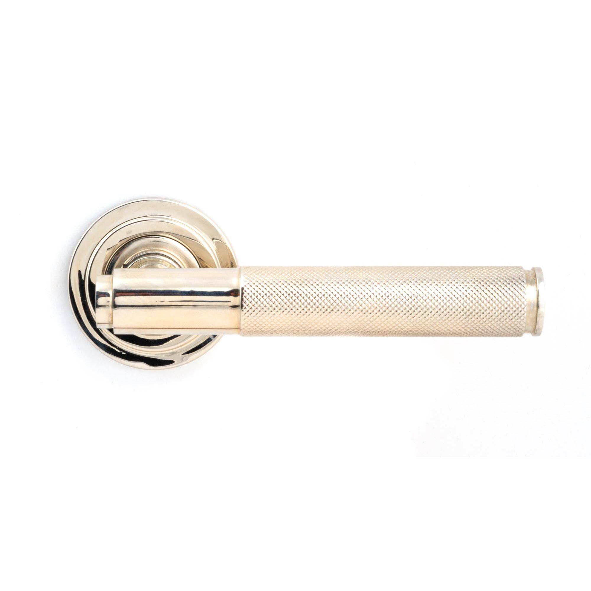 Polished Nickel Brompton Lever on Rose Set (Art Deco) - Unsprung | From The Anvil - Concealed - From The Anvil - Yester Home