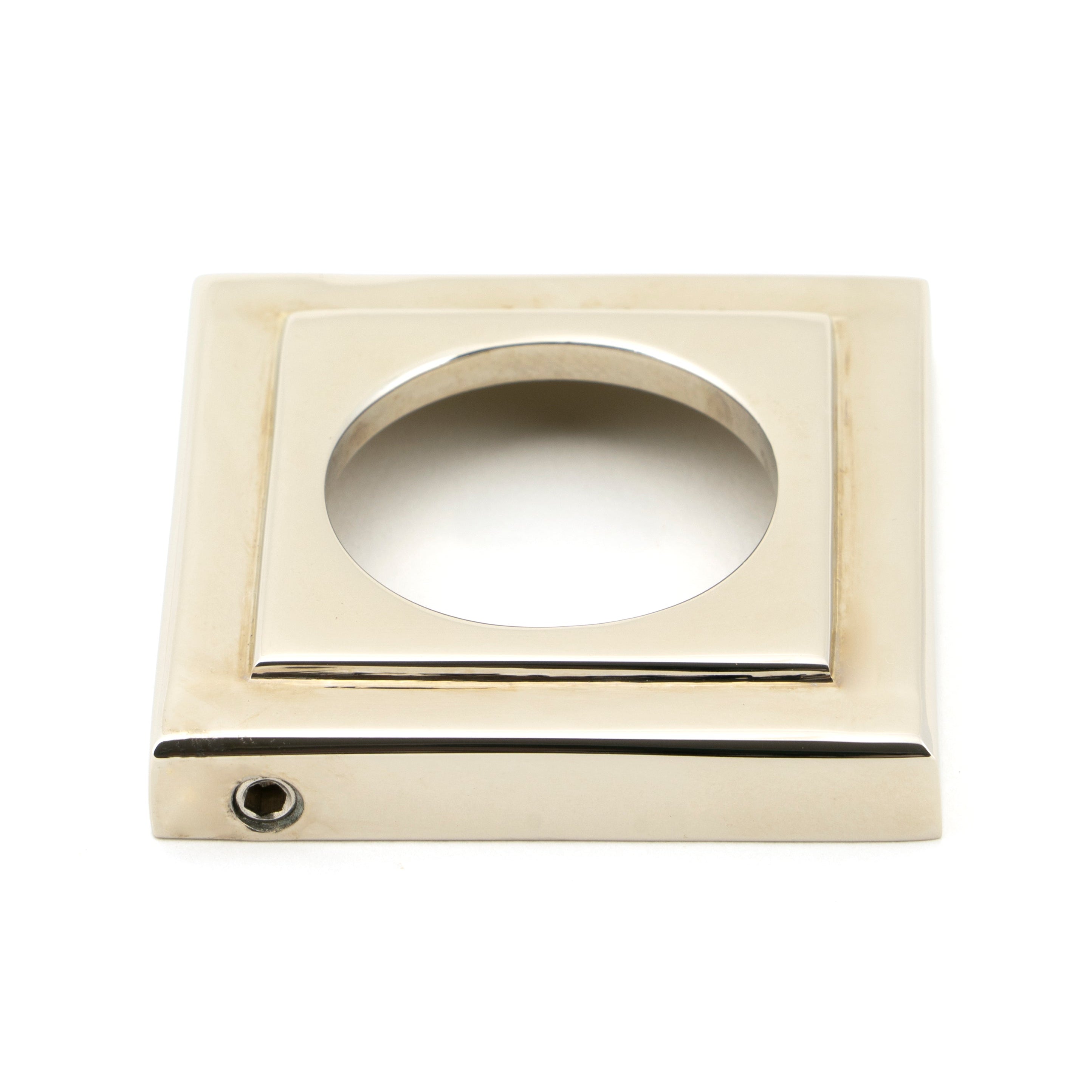 Polished Nickel Brompton Lever on Rose Set (Square) - Unsprung | From The Anvil-Concealed-Yester Home