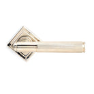 Polished Nickel Brompton Lever on Rose Set (Square) - Unsprung | From The Anvil - Concealed - From The Anvil - Yester Home