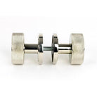 Polished Nickel Brompton Mortice/Rim Knob Set (Art Deco) | From The Anvil-Mortice Knobs-Yester Home
