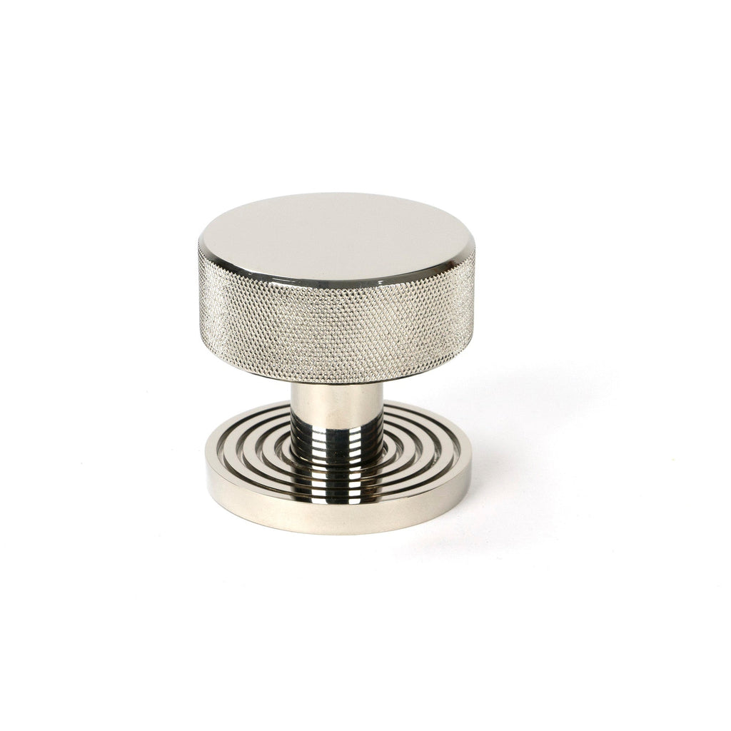 Polished Nickel Brompton Mortice/Rim Knob Set (Beehive) | From The Anvil-Mortice Knobs-Yester Home