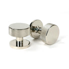 Polished Nickel Brompton Mortice/Rim Knob Set (Plain) | From The Anvil - Mortice Knobs - From The Anvil - Yester Home