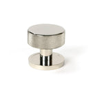 Polished Nickel Brompton Mortice/Rim Knob Set (Plain) | From The Anvil - Mortice Knobs - From The Anvil - Yester Home