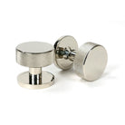 Polished Nickel Brompton Mortice/Rim Knob Set (Plain) | From The Anvil-Mortice Knobs-Yester Home