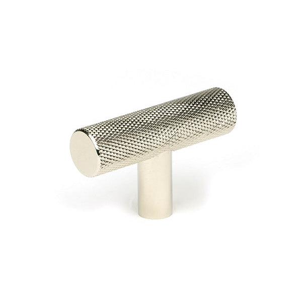 Polished Nickel Brompton T-Bar | From The Anvil-Cabinet Knobs-Yester Home