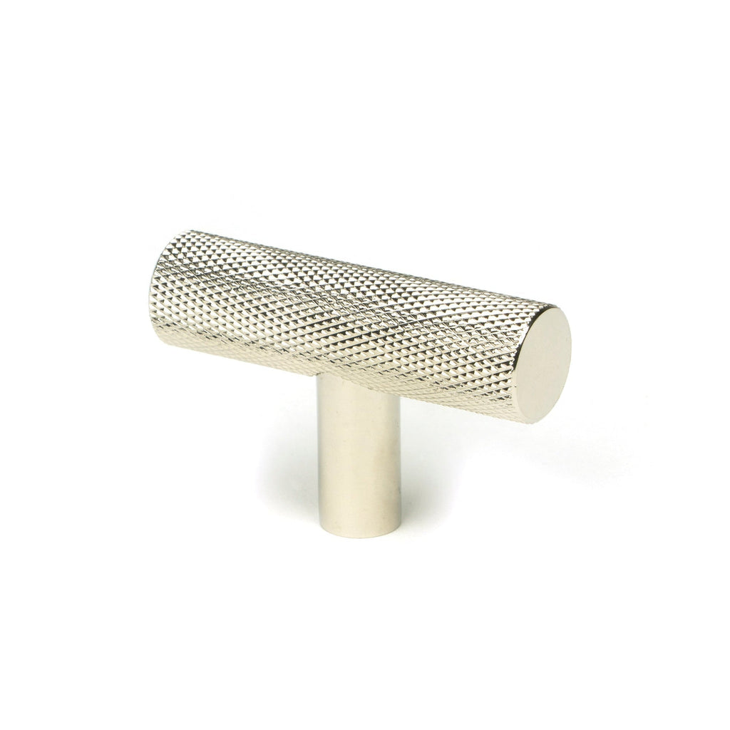 Polished Nickel Brompton T-Bar | From The Anvil-Cabinet Knobs-Yester Home