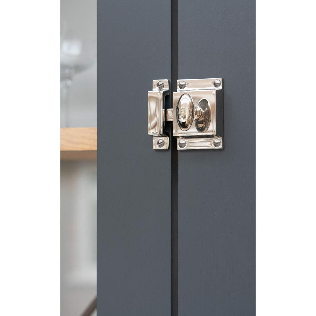 Polished Nickel Cabinet Latch | From The Anvil-Cabinet Latches & Catches-Yester Home