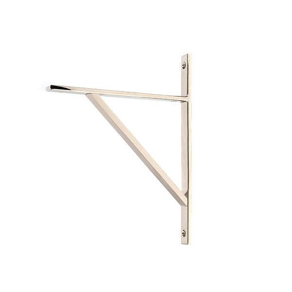 Polished Nickel Chalfont Shelf Bracket (260mm x 200mm) | From The Anvil-Shelf Brackets-Yester Home