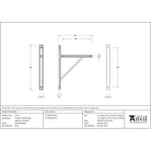 Polished Nickel Chalfont Shelf Bracket (260mm x 200mm) | From The Anvil - Shelf Brackets - From The Anvil - Yester Home