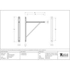 Polished Nickel Chalfont Shelf Bracket (314mm x 250mm) | From The Anvil - Shelf Brackets - From The Anvil - Yester Home
